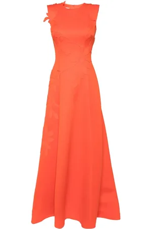 Saiid Kobeisy Floral-detail neoprene gown