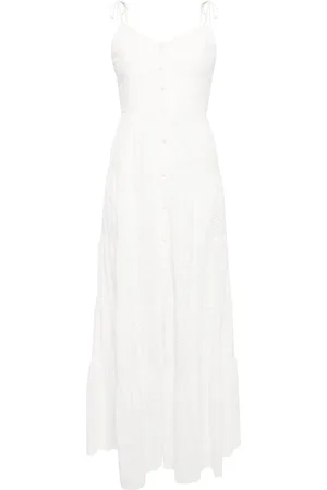ALICE+OLIVIA Shantella embroidered cotton maxi dress