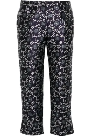 Kenzo Marguerite jacquard cropped trousers