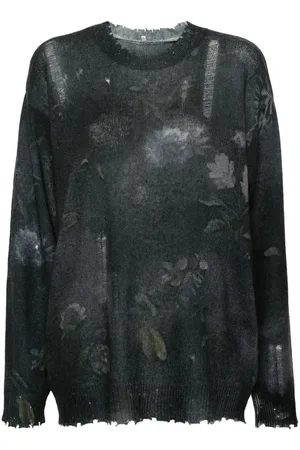 R13 Floral-print cashmere jumper