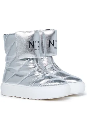 Nº21 Logo-print metallic snow boots