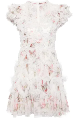 Needle & Thread Paradise Garden ruffle-detail minidress