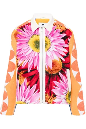 Marine Serre Regenerated patterned-jacquard jacket