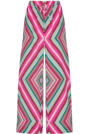 VALENTINO GARAVANI Geometric-print palazzo pants