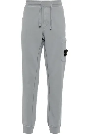 Stone Island Compass-badge cotton track pants