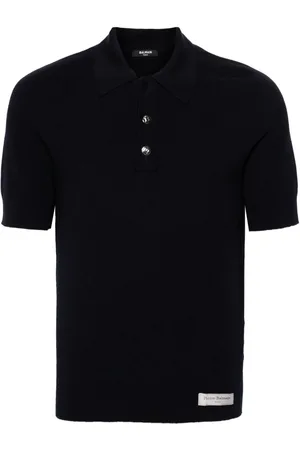 Balmain Short-sleeve merino polo shirt