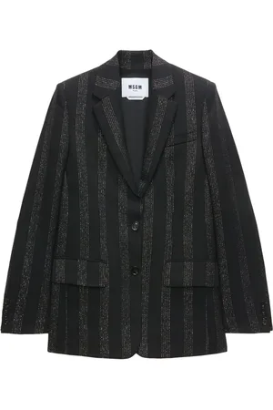Msgm Striped single-breasted blazer