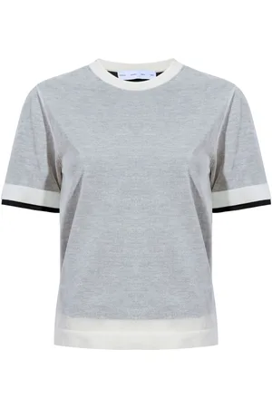 Proenza Schouler Powell sheer-knit layered top