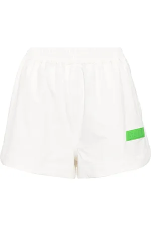 Ganni Logo-appliqué elasticated-waist shorts