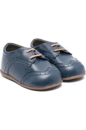 Babywalker Square-toe leather crib shoes