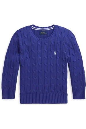 Ralph Lauren Logo-embroidered cable-knit jumper