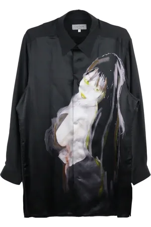 YOHJI YAMAMOTO Illustration-print silk shirt