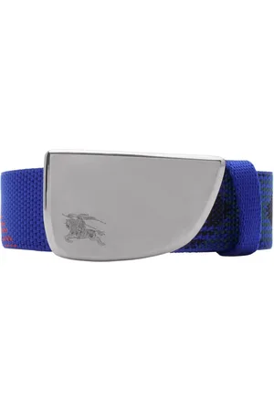 Burberry Check webbing shield belt