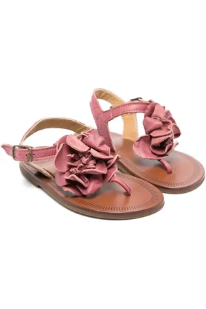 PèPè Ruffled leather sandals