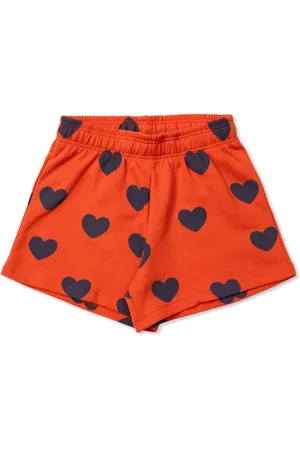 Mini Rodini Heart-printed organic cotton shorts