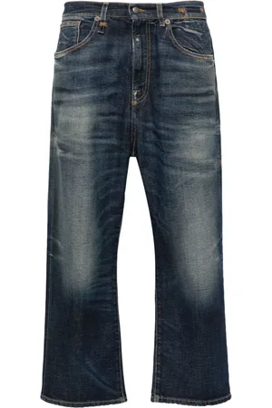 R13 Whiskered boyfriend jeans