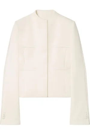 Courrèges Heritage concealed-fastening crepe jacket