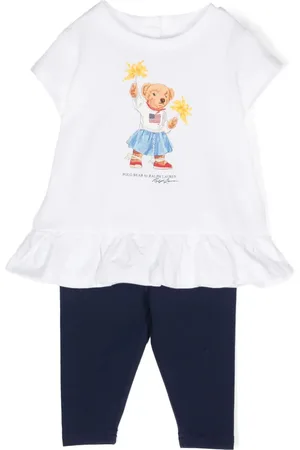 Ralph Lauren Polo Bear-print cotton leggings set