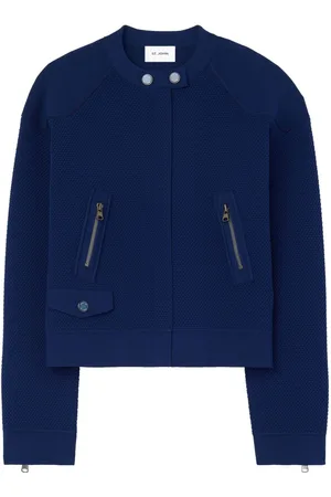 ST. JOHN Mock-neck cropped jacket