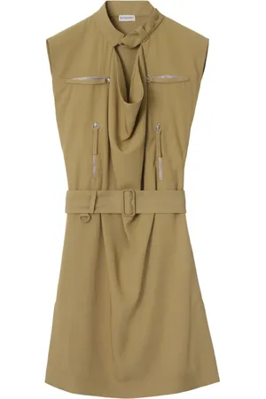 Burberry Belted silk dress