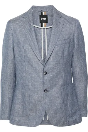 HUGO BOSS Single-breasted wool blend blazer