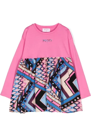 PUCCI Junior Logo-print A-line dress