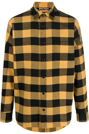 Palm Angels Checked logo-print shirt