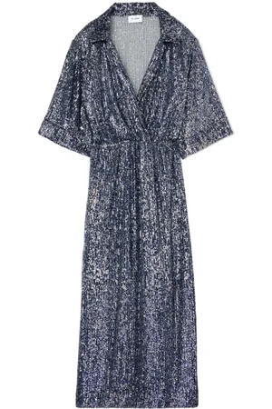 ST. JOHN Sequin-design maxi dress