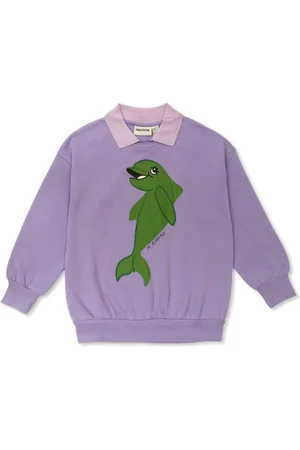 Mini Rodini Dolphin print collared jumper