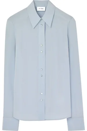ST. JOHN Long-sleeve silk shirt