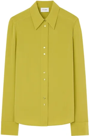 ST. JOHN Long-sleeve silk shirt