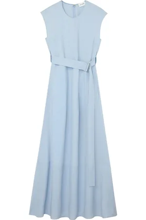 ST. JOHN Belted A-line maxi dress