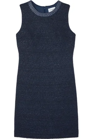 ST. JOHN Sleeveless tweed mini dress