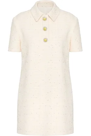 VALENTINO GARAVANI Silk tweed polo minidress