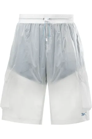 Reebok Patchwork semi-sheer track shorts