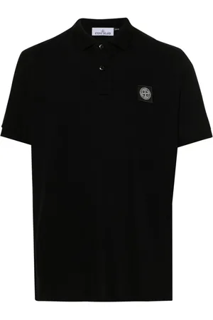 Stone Island Compass-patch piqué polo shirt