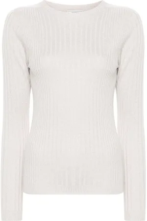 PESERICO SIGN Lamé ribbed-knit jumper