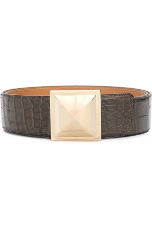 Hermès Stud-buckle leather belt