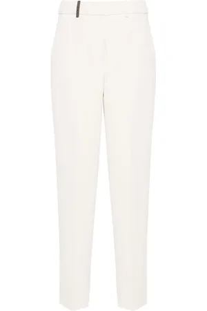 PESERICO SIGN Crepe tapered trousers