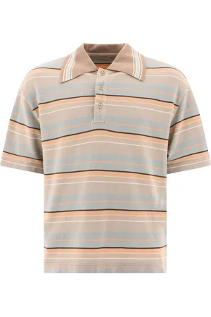 KAPITAL Striped short-buttoned polo shirt