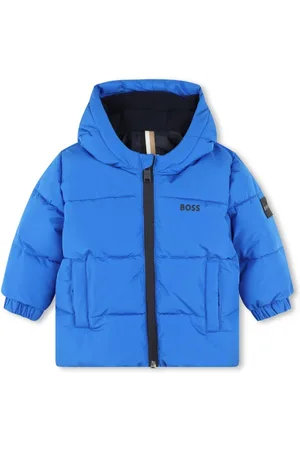 HUGO BOSS Logo-appliqué hooded puffer jacket