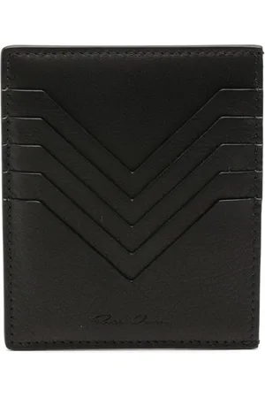Rick Owens Logo-stamp leather cardholder