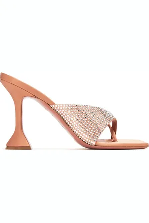 Amina Muaddi 95mm Shiona crystal-embellished mules