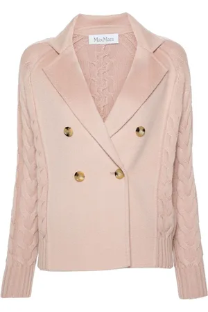 Max Mara Micio cable-knit cardigan coat