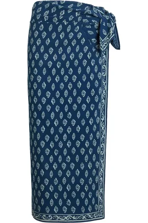 Ralph Lauren Geometric-pattern print cotton skirt