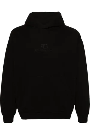 Balenciaga Logo-embroidered cotton hoodie