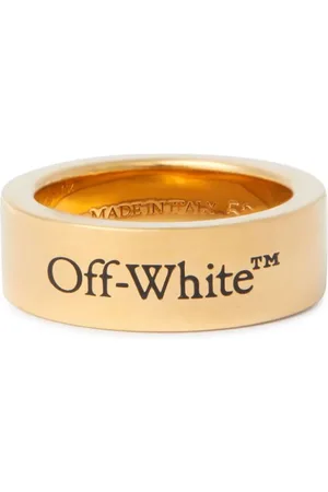 OFF-WHITE Logo-engraved brass ring