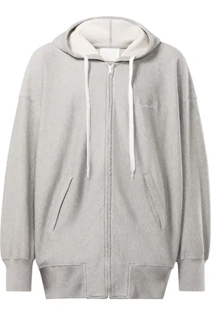 Reebok Logo-embroidered zipped hoodie