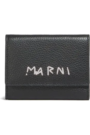 Marni Logo-embroidered leather key holder