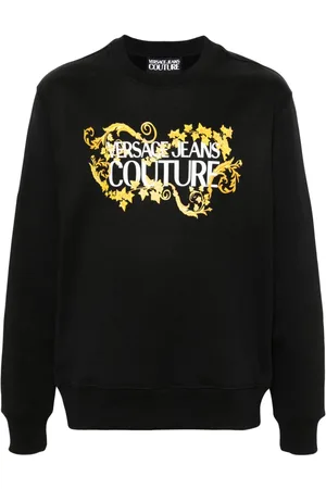 VERSACE Logo-print cotton sweatshirt